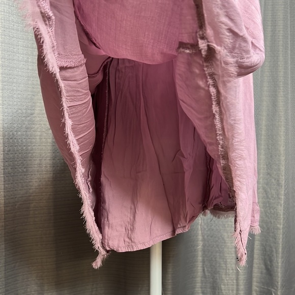 SILENCE + NOISE XS PURPLE FITTED HANDKERCHIEF DRESS - Picture 5 of 7